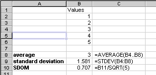calculate standard error of the mean in excel calculate standard error of the mean in excel