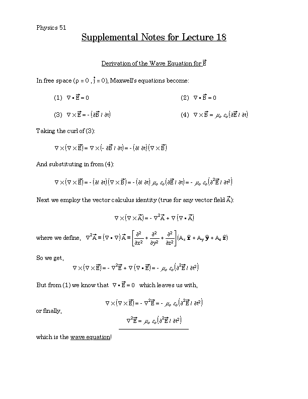 wave equation