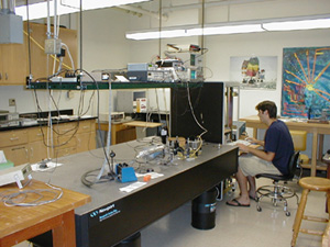Steve Kolthammer next to the OCM Instrument
